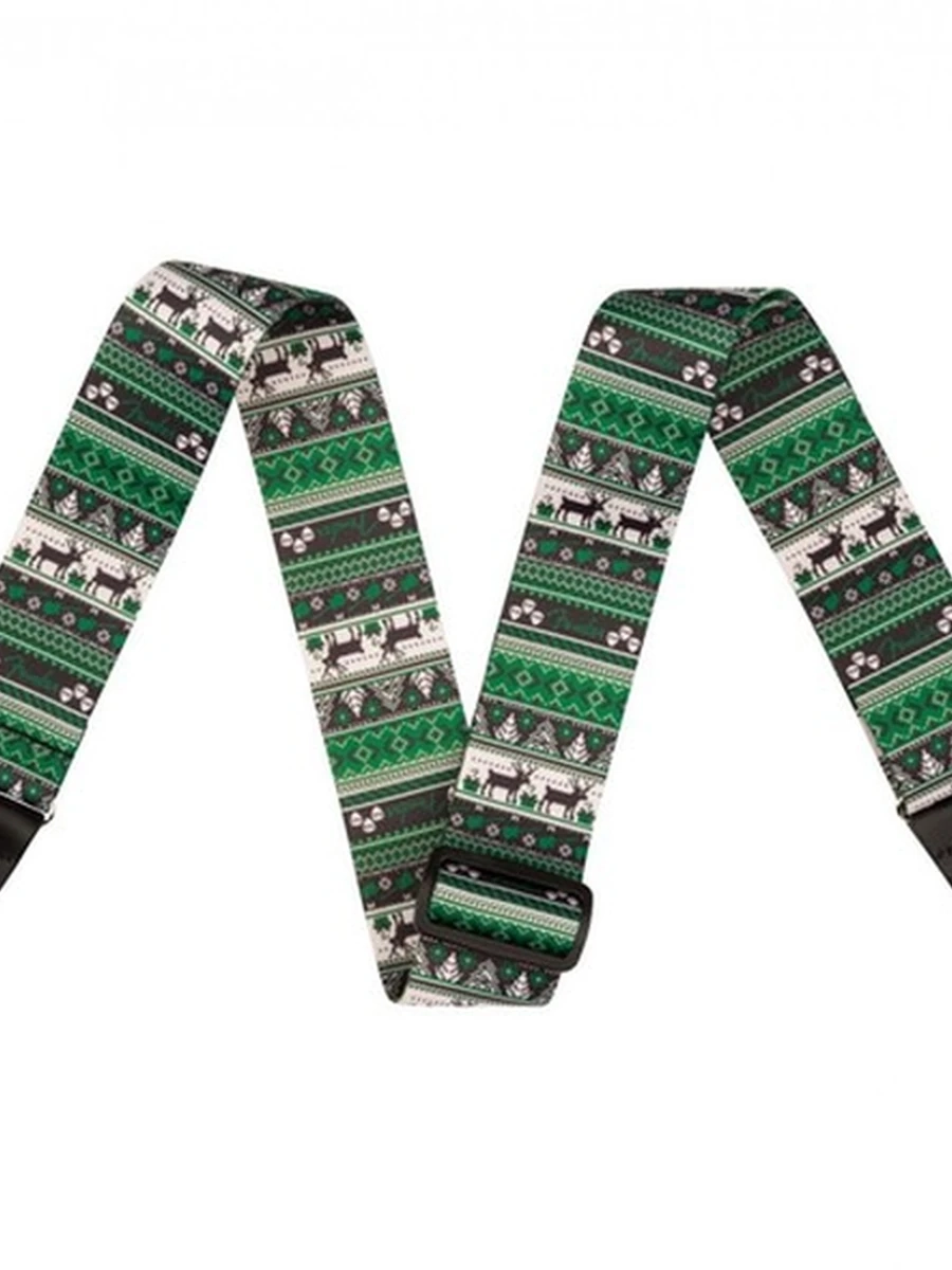 Fender Ugly Xmas Sweater Strap, Green Fair Isle