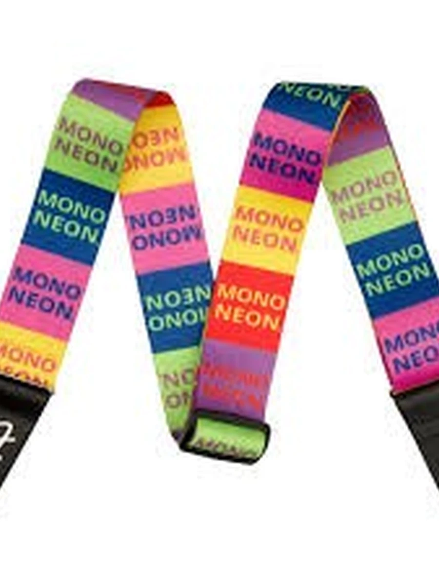 Fender MonoNeon Logo Strap, Multi-Color, 2" Fender