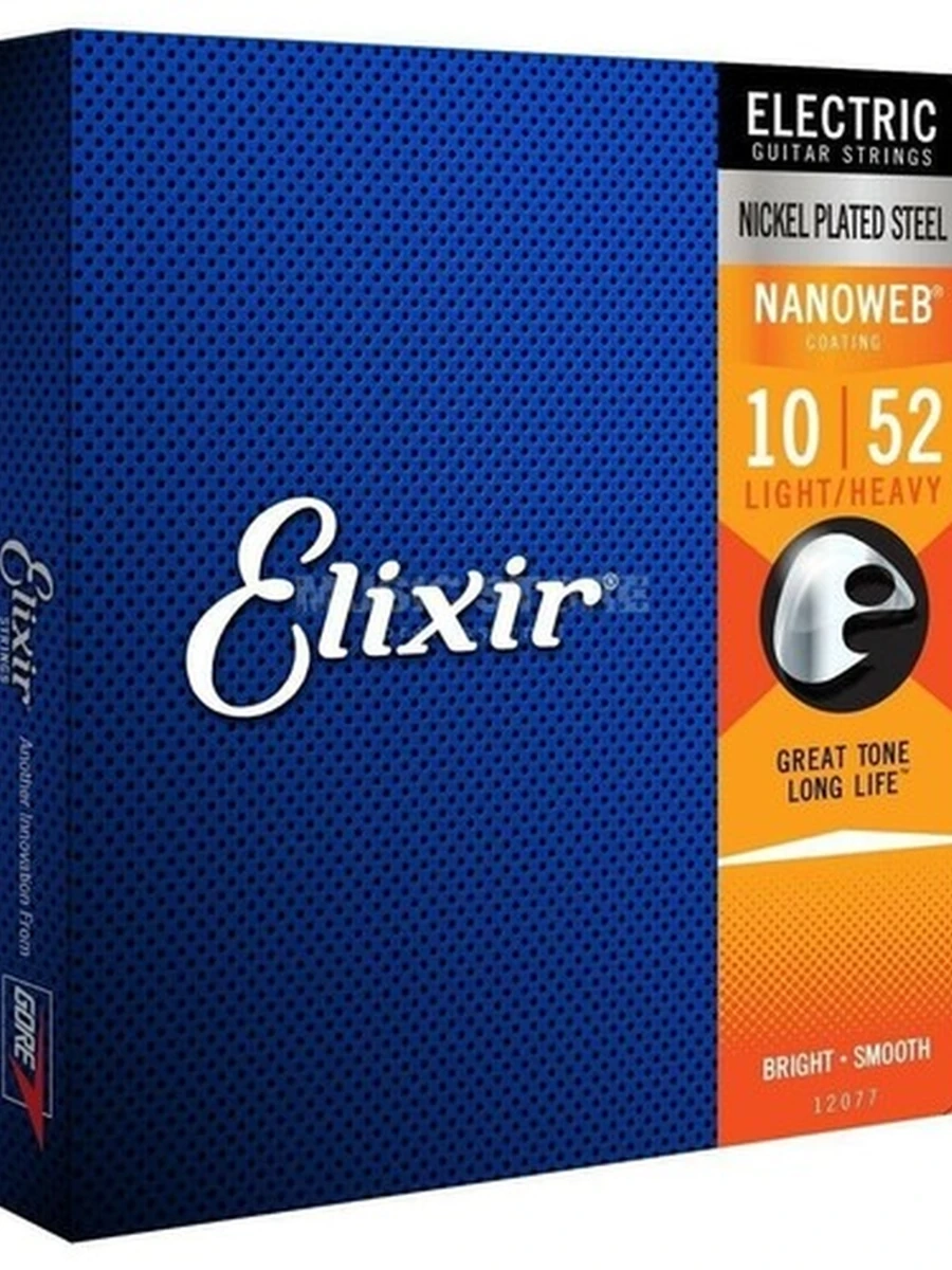 Elixir Струны для электрогитары 10-52 Nanoweb Elixir