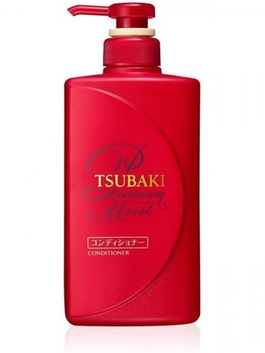 Бальзам кондиционер SHISEIDO Tsubaki Premium Moist&Repair для поврежденных волос с маслом камелии (красный) 490мл БК0167