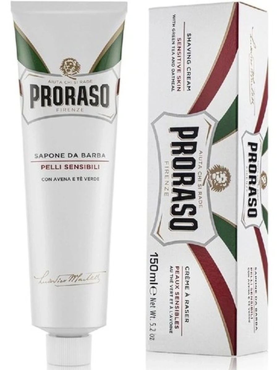 PRORASO Крем длля бритья с зеленым чаем и овсом 150мл