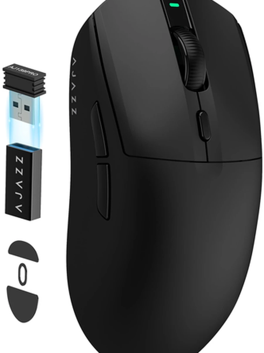 Мышь беспроводная/проводная Ajazz AJ139Pro Black 4K+4K черный [800–26 000 dpi, USB Type-C, радиоканал, кнопки – 6]